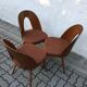Lot de 3 chaises Lollipop par Antonin Suman, mid century 50s, Tchécoslovaquie