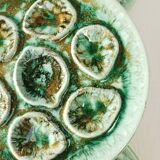 Set of 6 Niderviller oyster plates, moss décor