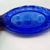 6 vintage LUMINARC France cobalt blue ice cream cups, "gourmet" model