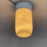 Plafonnier ou applique murale en céramique et verre opalin des années 1950, Tchécoslovaquie