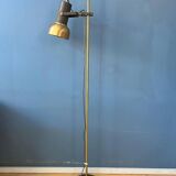 Vintage brass floor lamp with adjustable spot