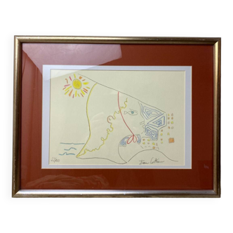 Lithograph Jean Cocteau
