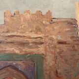 Old painting, orientalist landscape, signed marcel canet (1875- 1959)