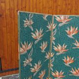 Large vintage fabric screen
