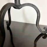 Brutalist wrought iron candlestick from the 60s