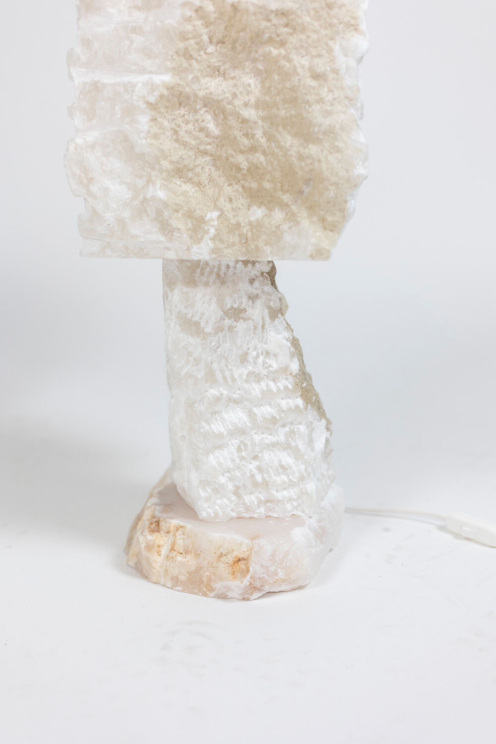 Pair of alabaster lamps, contemporary work