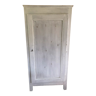 Armoire une porte en bois blanc peint gris