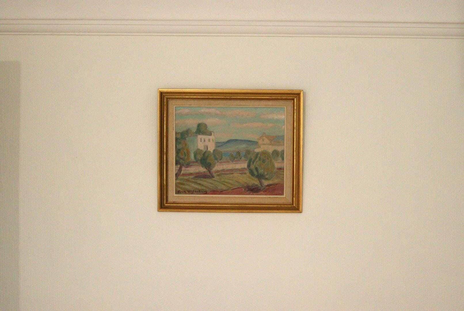 Paysage avec bâtiments par Erik Ulfonberg