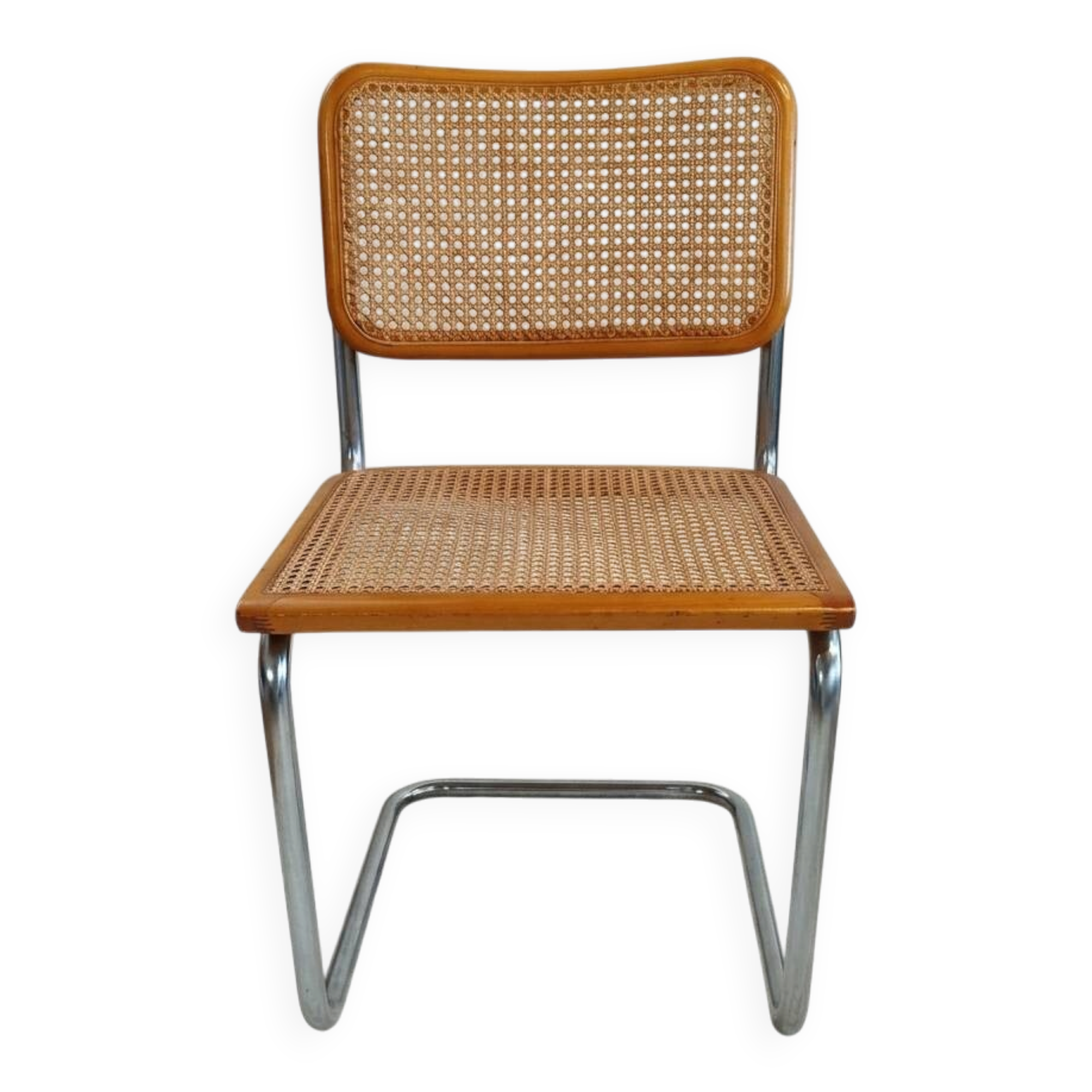Chaise Cesca B32 de Marcel Breuer estampillée, Italie