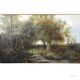Ludwig Sellmayr - Stag with doe and fawn in the forest around 1880