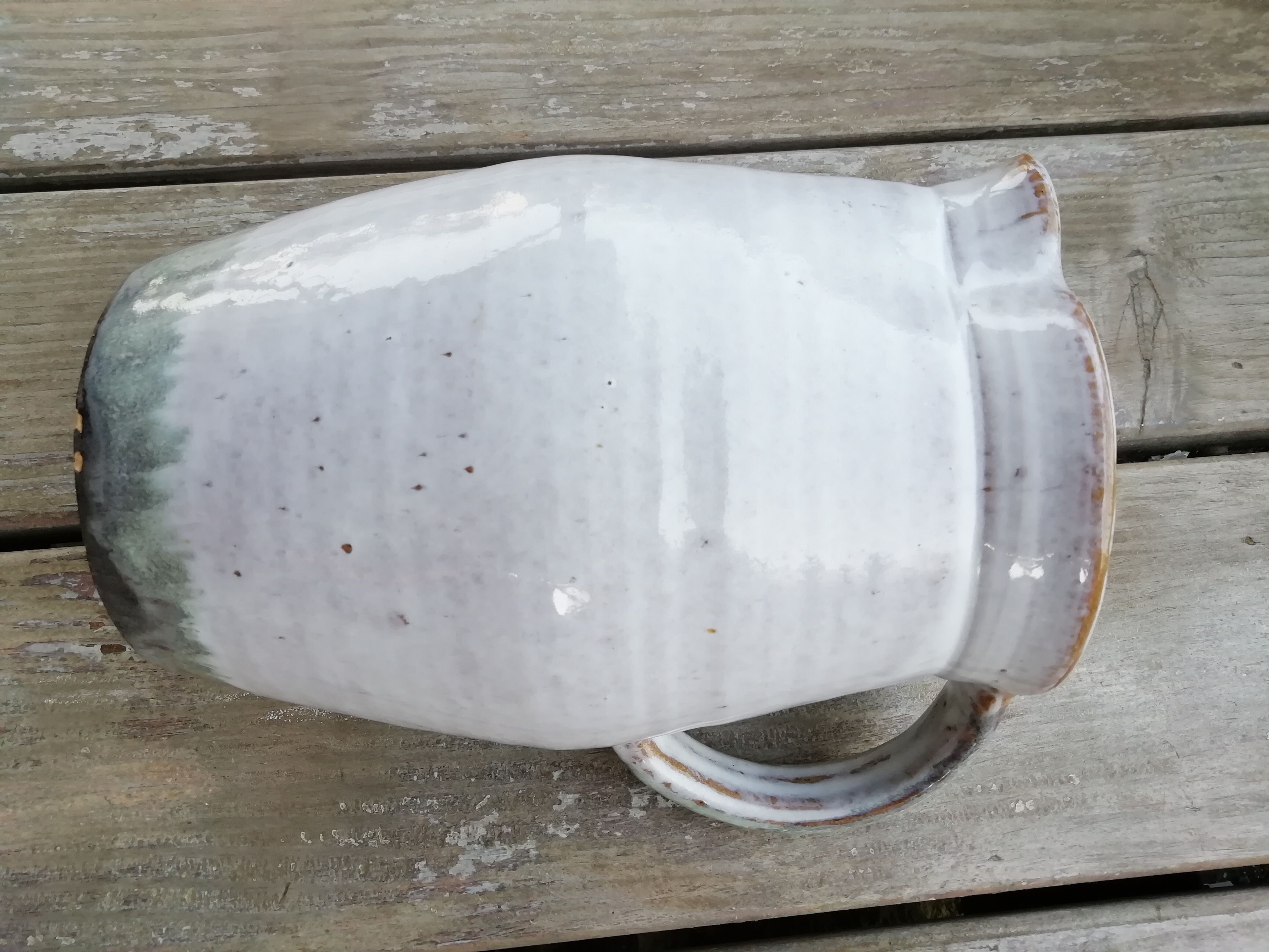Glazed sandstone pitcher