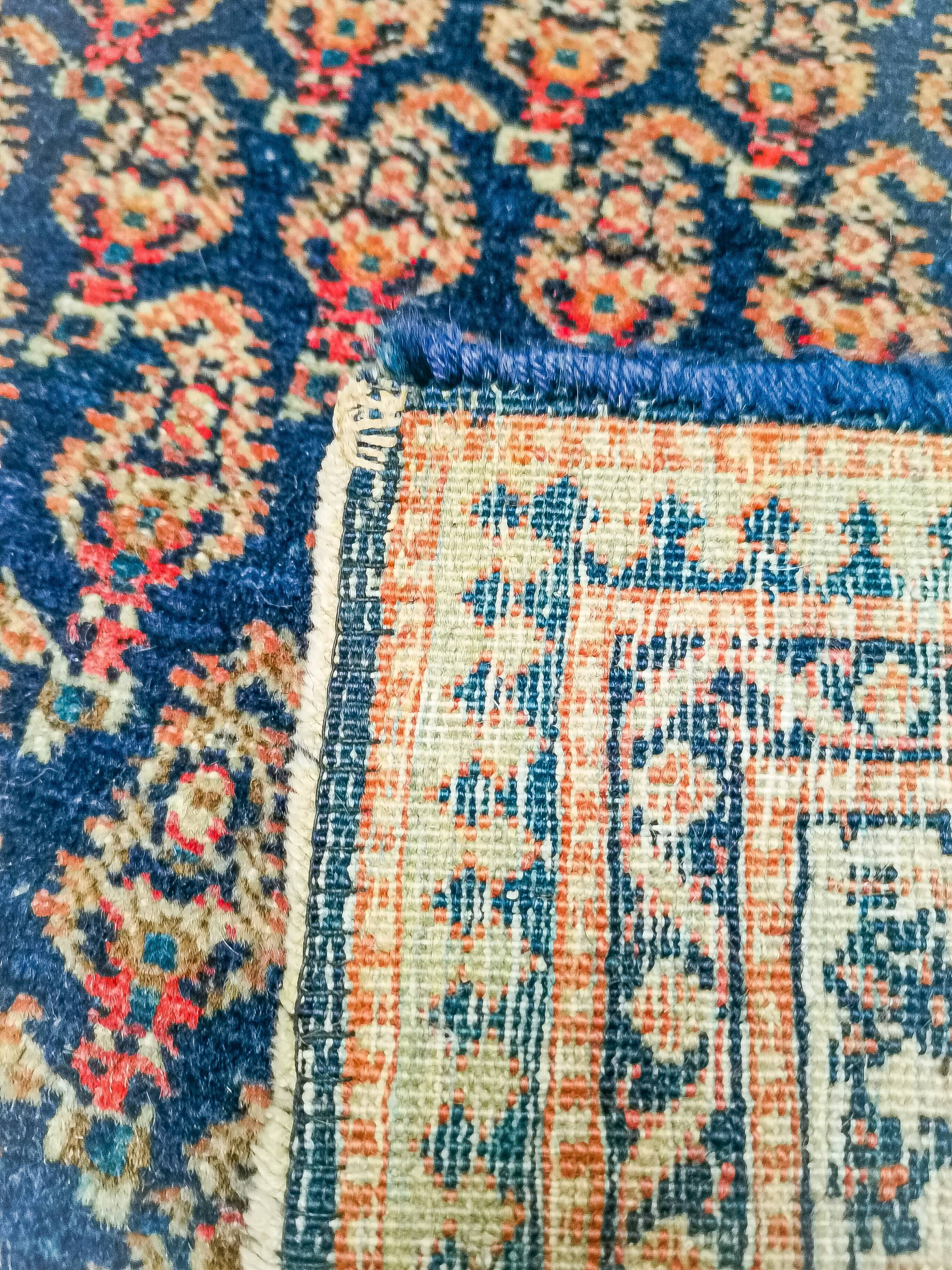 Ancient handmade Persian Oriental rug Myr 1.90 x 1 .40 m
