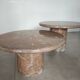 Deux tables basses en marbre de Vérone