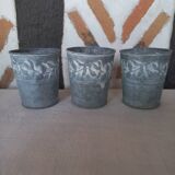 3 petits pots zinc