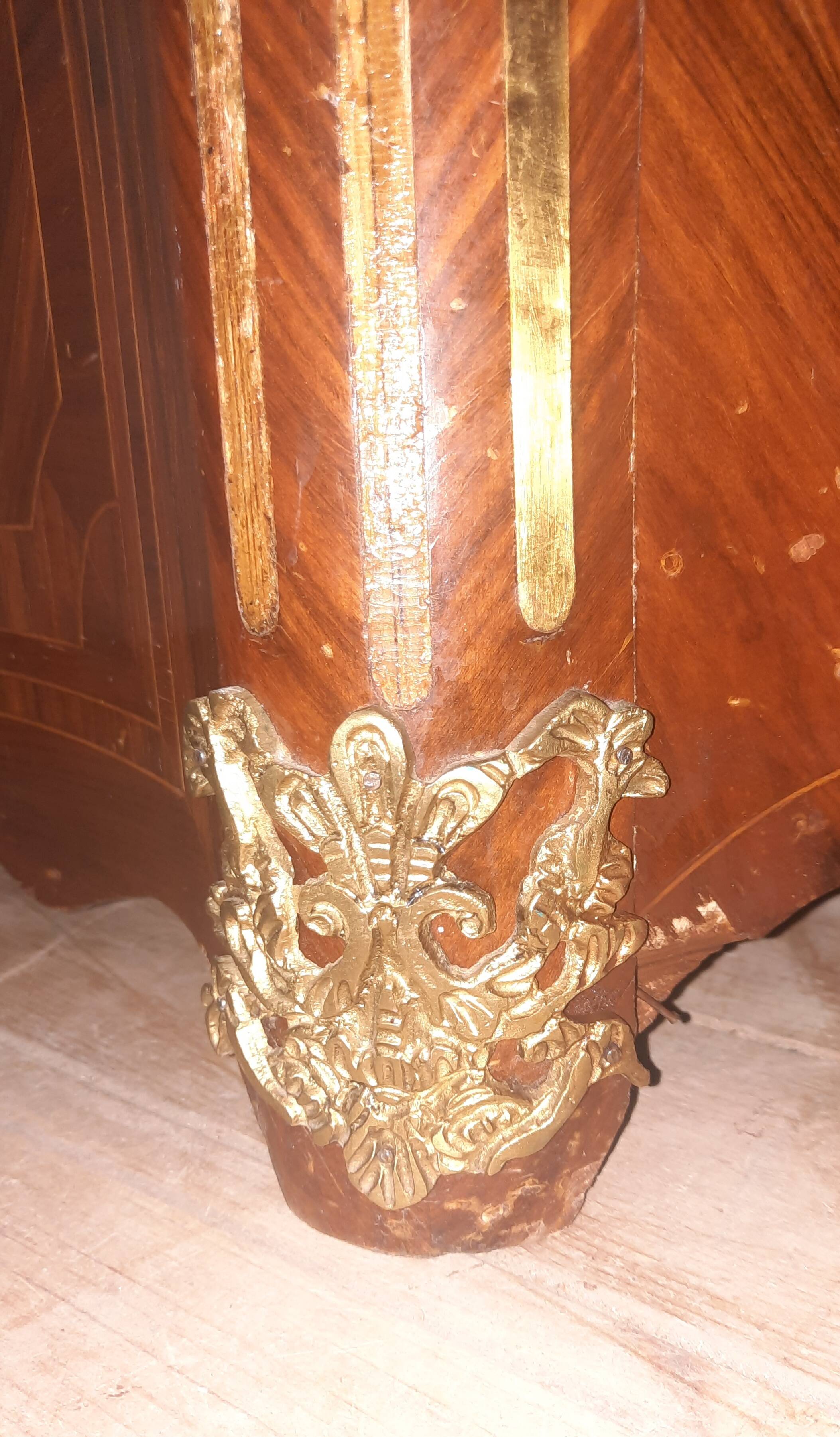 Louis XIV style marquetry chest of drawers