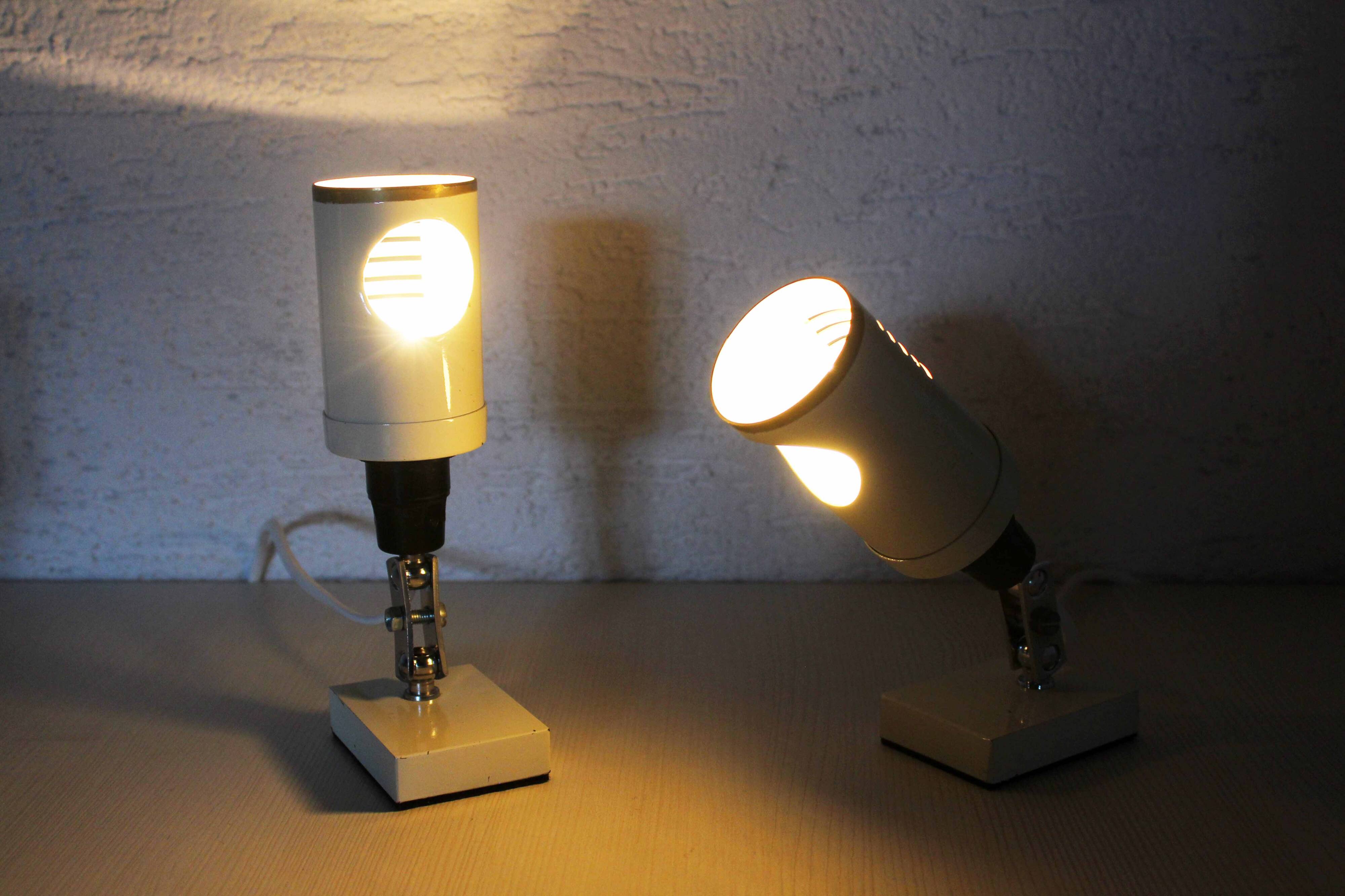 Pair of workshop lamps