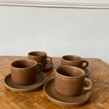 Set of 4 stoneware coffee cups