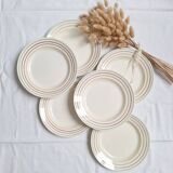 6 Gien flat plates, Jean model