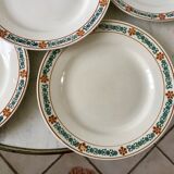 lot of 6 hollow plates Terre de Fer St Amand model "Molière" XXth