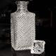 Crystal whisky decanter with mini spike pattern