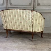 Louis XV style carved wooden basket bench, circa 1880