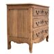 Louis XV style chest of drawers, solid raw oak, 1920.