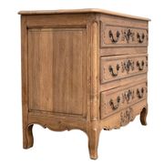 Louis XV style chest of drawers, solid raw oak, 1920.