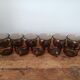 Arcoroc - 11 vintage smoked glass coffee cups