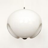 White glass Wave pendant lamp by Koch and Lowy for Peill and Putzler