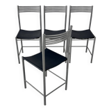 Set of 4 Postmodern Italian Dining Chairs, 1980s