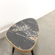 Vintage table with brass and marble formica top