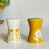 Vintage Scandinavian style ceramic salt and pepper shakers