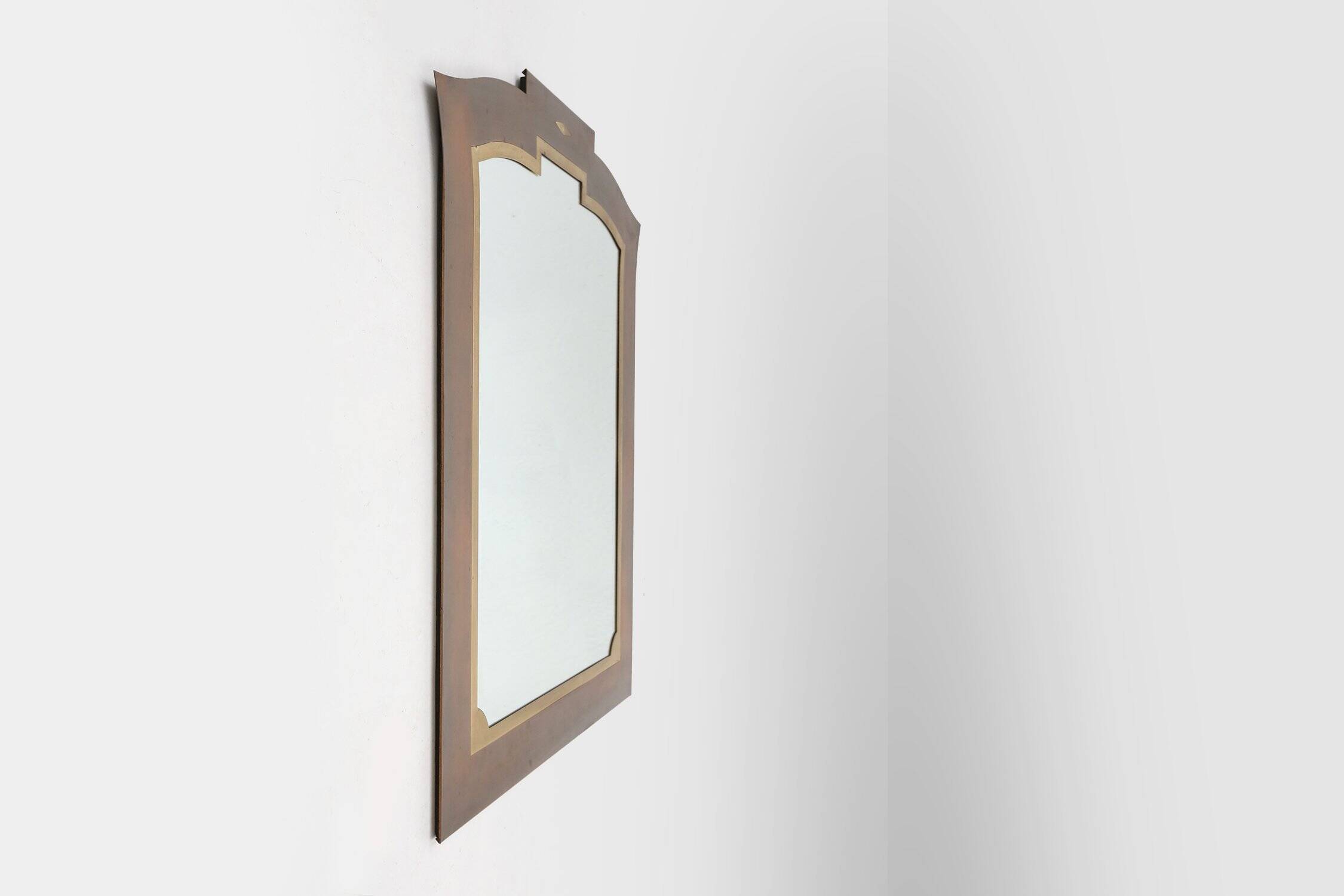 Miroir graphique de Belgo Chrome, Belgique, années 1980.