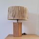 Large lamp in raw ceramic