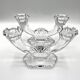 Set of 2 double-light crystal candlesticks • Val Saint-Lambert crystal factory • 1953 • Belgium
