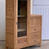 Art Deco asymmetrical glass Parisian wardrobe 1930