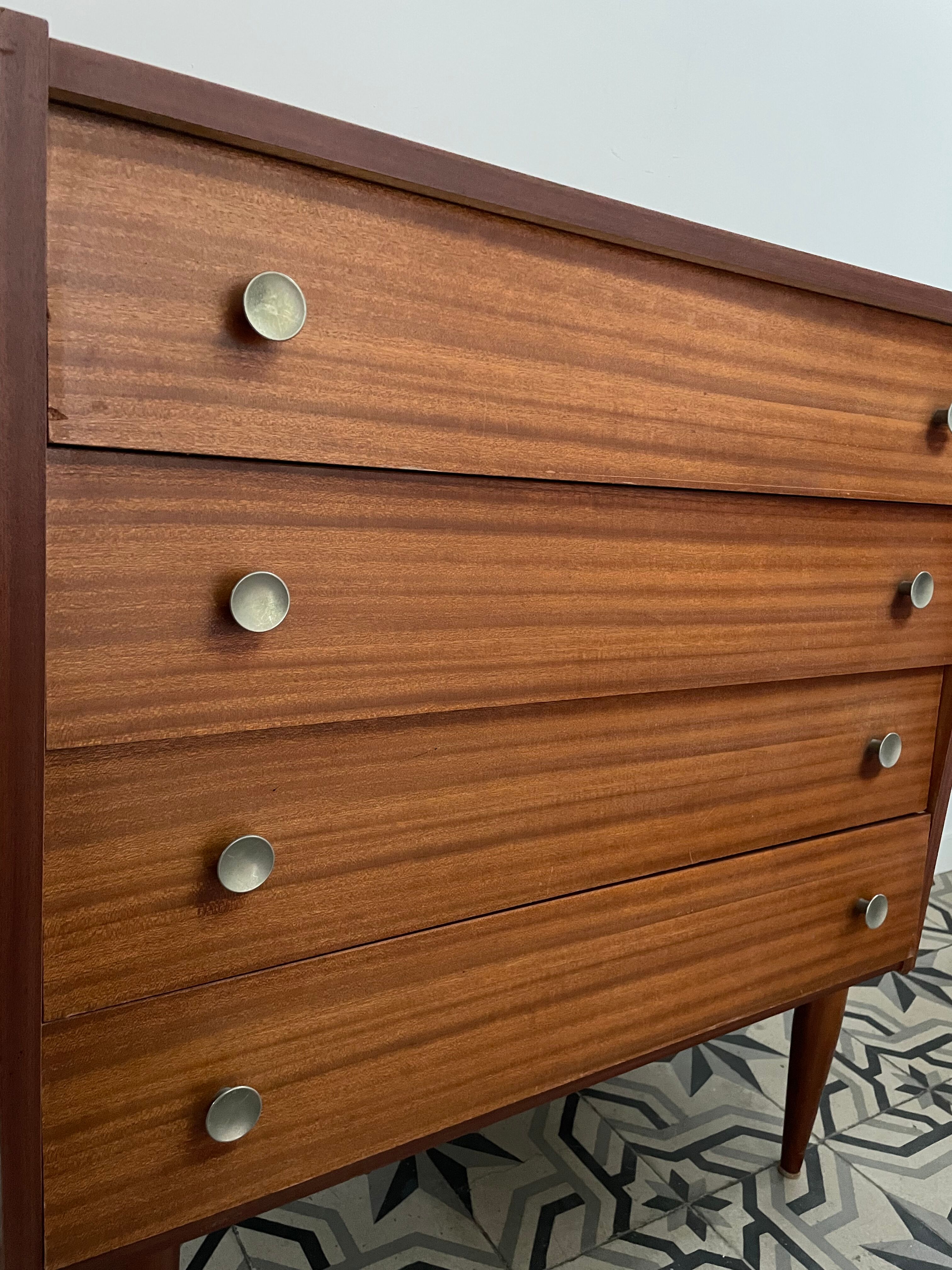 Vintage chest of drawers with 4 drawers, circa 1970