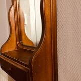 Wooden dressing mirror with drawer