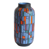 Vase à décor patchwork en céramique par Alvino Bagni, Italie, 1960s
