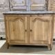 Oak buffet with a marble top from the 18th century.