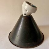 Conical wall light on porcelain base
