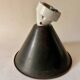 Conical wall light on porcelain base