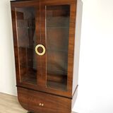 Art Deco walnut display cabinet