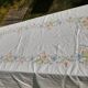 White oval tablecloth large format floral 255X170