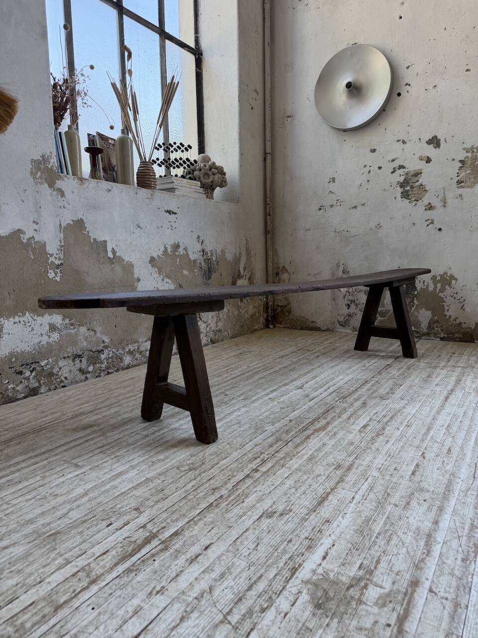 Oak farm bench 1950 220cm