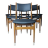 Lot de 6 chaises scandinaves pour salle à manger, tissu gris acier, facile d'entretien