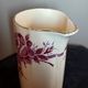 Toilet pitcher / pitcher / vase model Pauline de Moulin des Loups, faience decoration with red rose