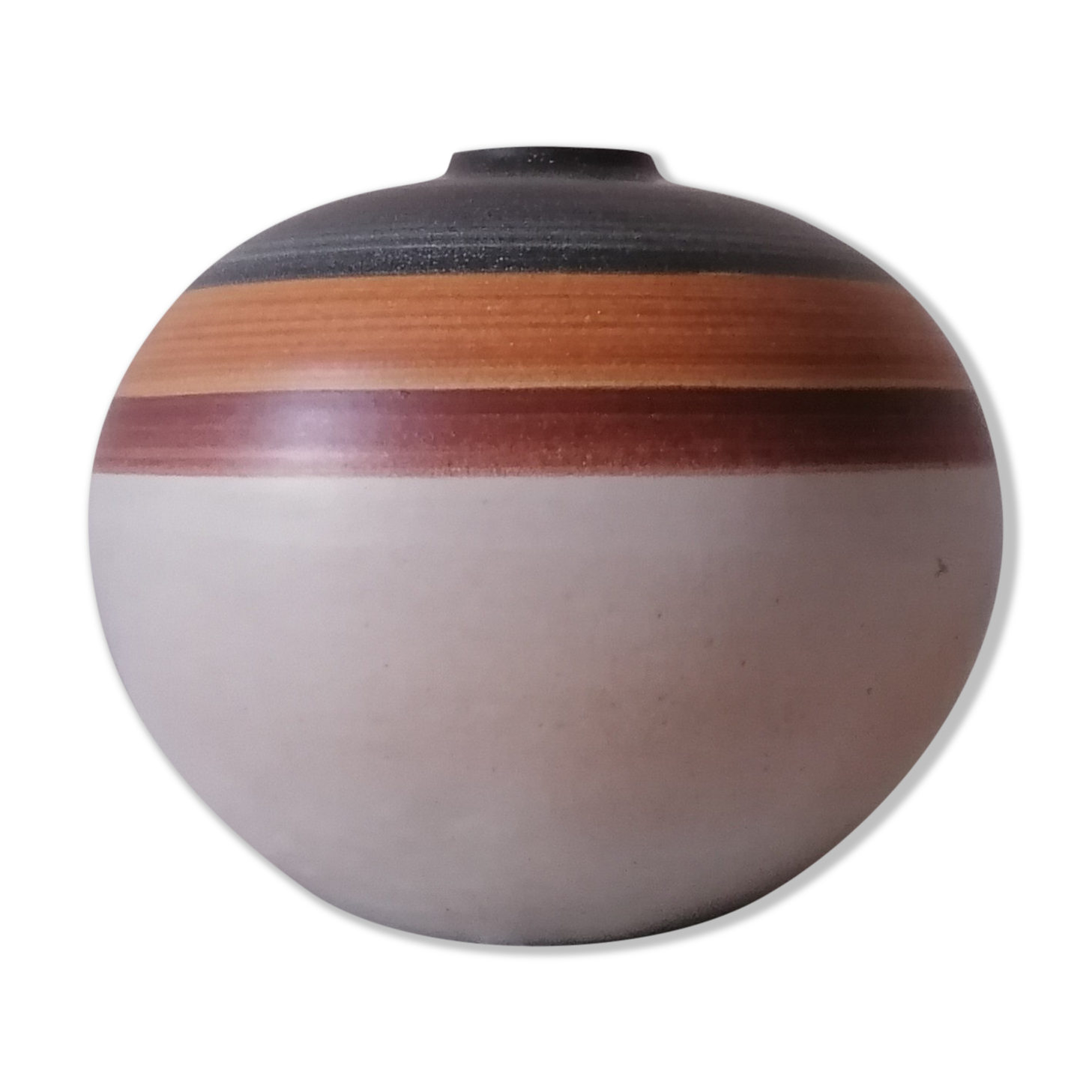 Signed ceramic ball vase