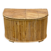 Petit coffre rotin vintage 1960