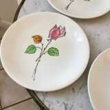 Dessert service flowers Made in France 50s
